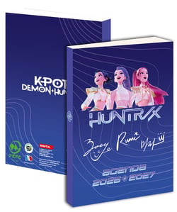Agenda scolaire journalier 2026/2027 La Plume Dorée - 12 x 17,5 cm - Kpop Demon Hunters