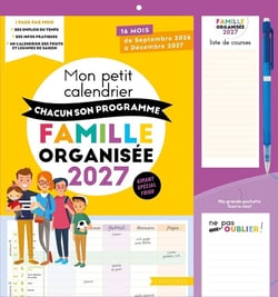 Calendrier compact Chacun son programme Famille organisée (édition 2027)