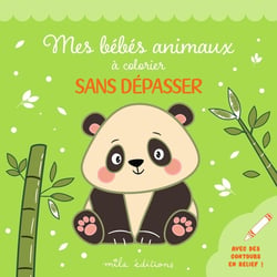 Mes bébés animaux à colorier sans dépasser : avec des contours en relief pailletés !