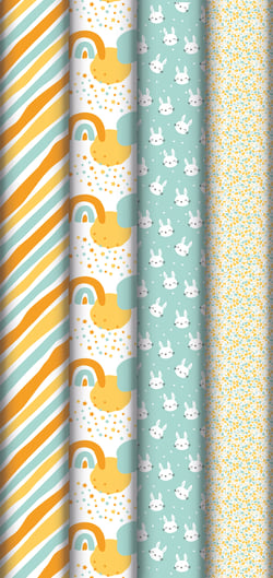 Lot de 2 rouleaux de papier cadeau Clairefontaine - Welcome back - 0,70 m