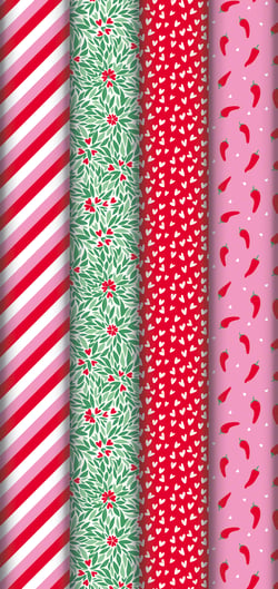 Lot de 2 rouleaux de papier cadeau Clairefontaine - Spicy love - 0,70 m