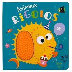 Livre a toucher en silicone - animaux rigolos