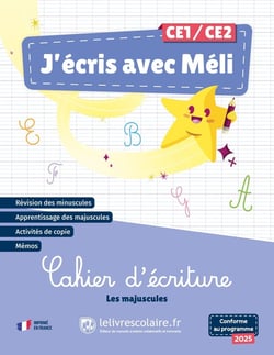 J'écris avec Méli - Les majuscules - Cahier d'écriture