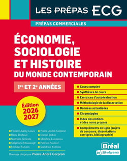 Économie, sociologie, histoire du monde contemporain 2026-2027 : 1re et 2e années