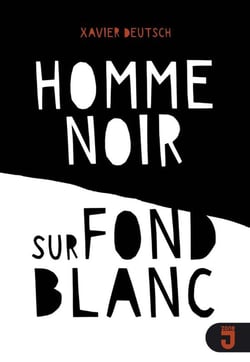 Homme noir sur fond blanc
