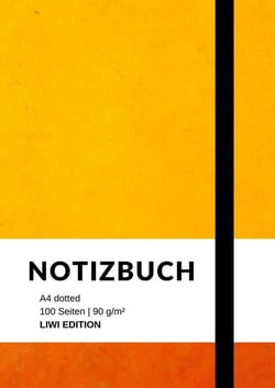 Notizbuch A4 dotted - 100 Seiten Soft Cover - FSC Papier : Bullet Journal A4 punktiert - 90g/m²