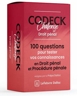 Codeck Challenge : Droit pénal et procédure pénale. 100 questions pour tester vos connaissances en Droit