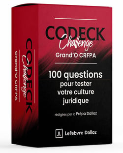 Codeck Challenge : Grand'O CRFPA. - 100 questions pour tester votre culture juridique (2e édition)