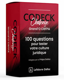 Codeck Challenge : Grand'O CRFPA. - 100 questions pour tester votre culture juridique (2e édition)