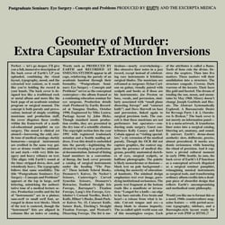 Geometry of Murder Extra Capsular Extraction Inversions - édition colorée