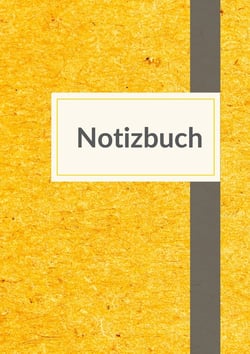Notizbuch A5 blanko - 100 Seiten 90g/m² - Soft Cover Gelb - FSC Papier : Notebook A5 blanko