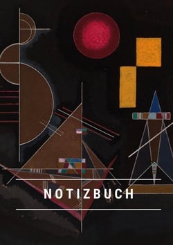 Notizbuch klein A5 Blanko - Notizheft 44 Seiten 90g/m² - Softcover Wassily Kandinsky "Leicht im Schwer" - FSC Papier : Notebook A5 Blanko weißes Papier