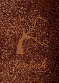 Tagebuch für Männer und Frauen - A5 liniert - 100 Seiten 90g/m² - Soft Cover Motiv Baum braun - FSC Papier : Diary - A5 - Paperback