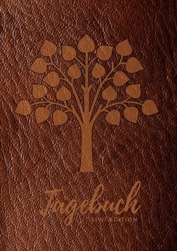 Tagebuch für Männer und Frauen - A5 liniert - 100 Seiten 90g/m² - Soft Cover Lebensbaum braun - FSC Papier : Diary - A5 - Paperback