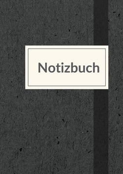 Notizbuch für die Arbeit - A5 liniert - 100 Seiten 90g/m² - Soft Cover anthrazit meliert - FSC Papier : Notebook for work - A5 lined - white paper
