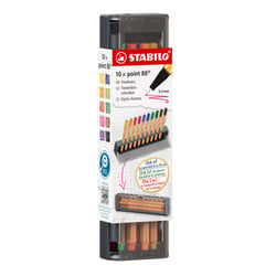 Click Box de 10 feutres dessin pointe moyenne - STABILO - Couleurs assorties - Point 888