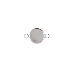 Pendentif cabochon - Ø12 mm - Argenté - Acier inoxydable - Créalia
