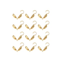 Lot de 12 cache-nœuds Créalia - Coquillage - Acier doré - 7 mm