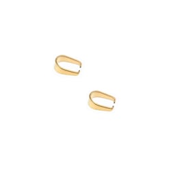 Lot de 2 bélières pendentif Créalia - Acier inoxydable - Doré - 7 mm