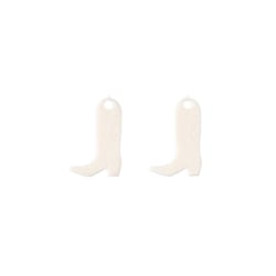 Pendentifs bottes x2 - Résine ivoire - Créalia