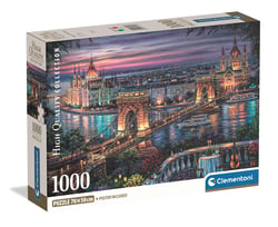 Puzzle Compact 1000 pièces - Lights of the Danube - Clementoni