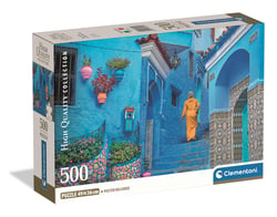 Puzzle 500 pièces - Blue street of Chefchaouen - Clementoni