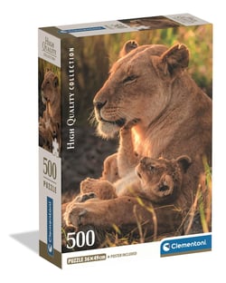 Puzzle Compact 500 pièces - Feline Love - Clementoni