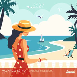 Calendrier 2027 Pictura - Vacances rétro - 30 x 30 cm