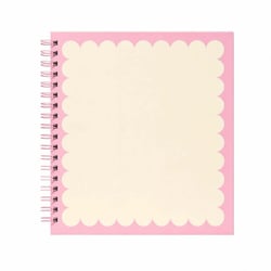Carnet Créalia - Beige et rose - 24 x 26 cm - 80 pages unies