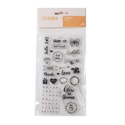 Lot de 57 tampons transparents Créalia