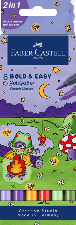Set de 6 Sketch Marker Goldfaber Bold & Easy - Faber Castell