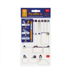 Lot de 3 étiquettes adhésives avec film protecteur Legami - Espace