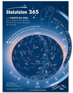 Stelvision 365 : La carte du ciel pour repérer facilement les étoiles, tous les jours de l'année (16e édition)