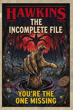 Hawkins. The Incomplete File : You are the One Missing. Stranger Things Book. Stranger Things Merchandising. Stranger Things gifts