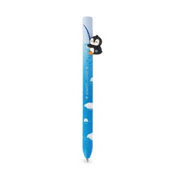 Stylo bille rétractable Legami - Pingouin - bleu