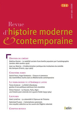 Revue d'histoire moderne et contemporaine n.73-2 : Avril-juin 2026