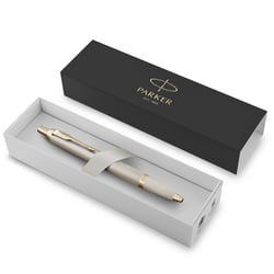 Stylo bille Parker® - IM Monochrome Champagne - Finition champagne - Pointe moyenne - Avec une recharge d'encre bleue
