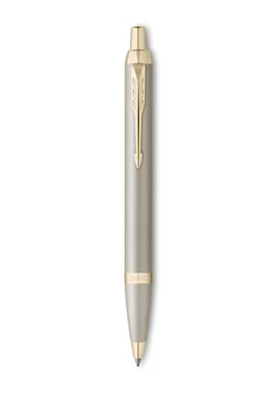Stylo bille Parker - IM Touche Finale beige or - Bleu - Pointe moyenne