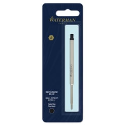Recharge stylo bille Waterman - noire - pointe fine 