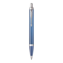 Stylo bille Parker® IM Writing Rituals Blue CT -Finition  Chromée - Corps bleu avec dégradé - Pointe moyenne - Avec une recharge d'encre bleue
