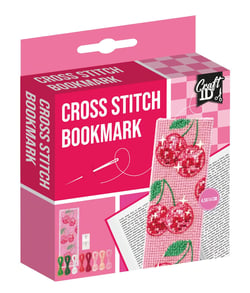 Kit marque page point de croix Craft ID - Cerise