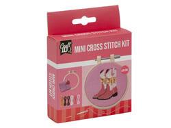 Kit point de croix Craft Id - Bottes de cowboy - Ø 8 cm