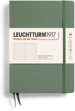 Carnet Leuchtturm 1917 - Olive - A5 14,5 x 21 cm - 251 pages pointillées