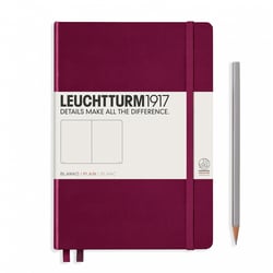 Carnet de notes Leuchtturm1917 A5 couverture rigide - pages blanches - rouge