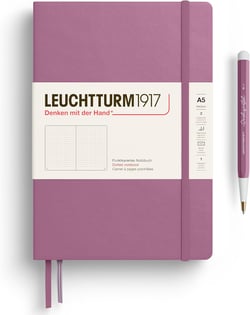 Carnet Leuchtturm 1917 - Dusty rose - A5 14,5 x 21 cm - 251 pages pointillées