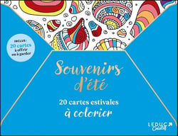 Souvenirs d'été : 20 cartes estivales à colorier
