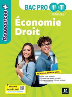 Ressources + : Économie-Droit - 1re, Terminale Bac Pro - Livre élève (édition 2026)
