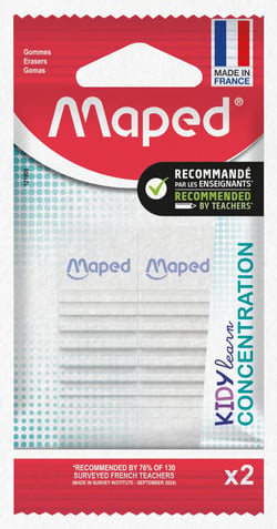 Lot de 2 gommes Maped - Kidy Learn