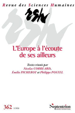 Revue des Sciences Humaines n.362 : L'Europe à l'écoute de ses ailleurs