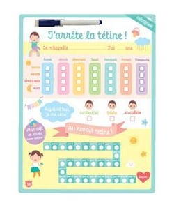 Tableau effaçable : J'arrête la tétine !